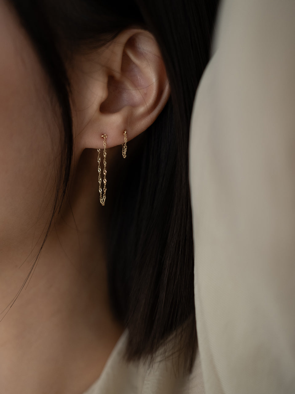 (14k) Mirabelle Chain Earring