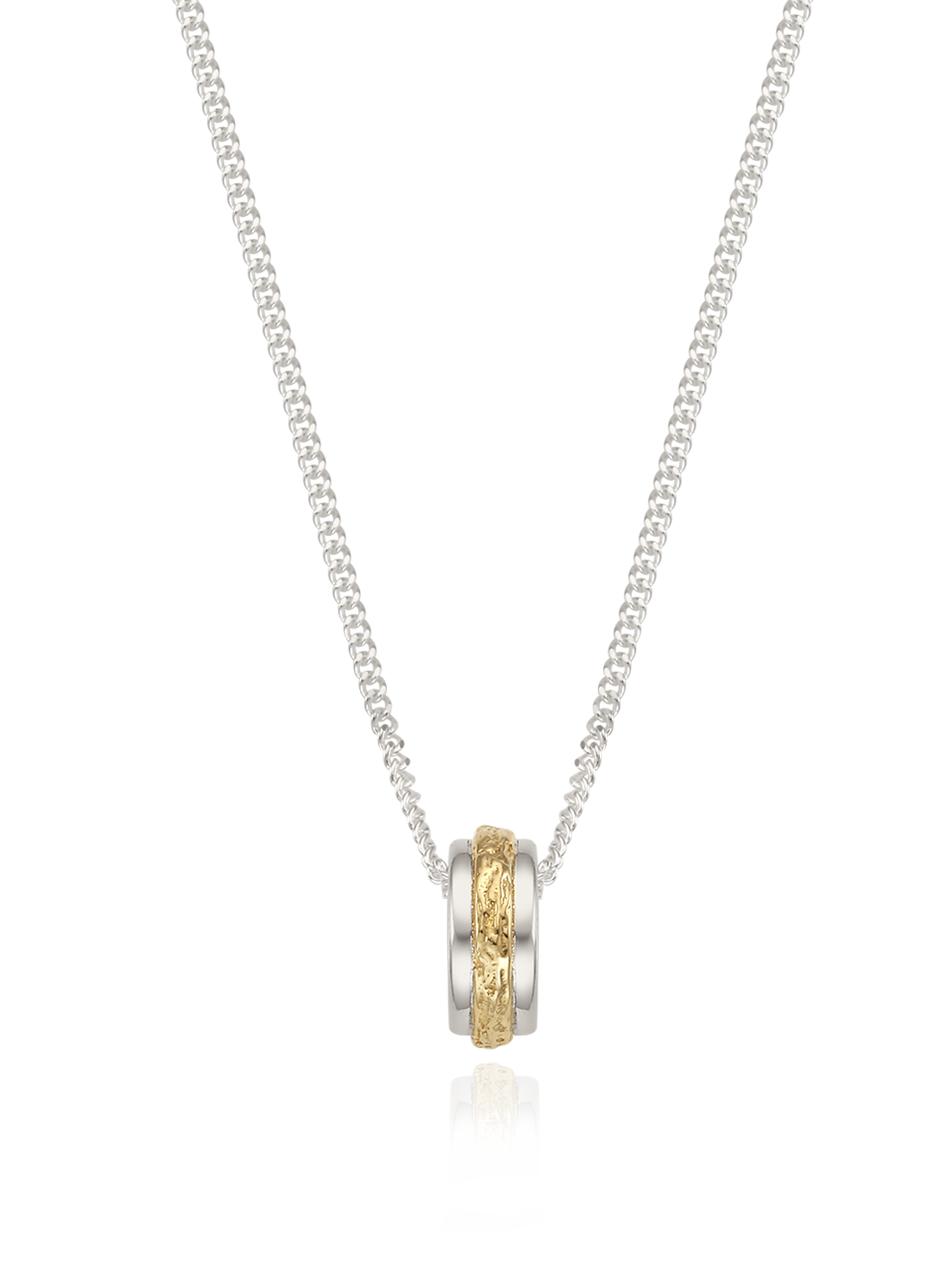 Mild Twig Ring Necklace (curb chain)
