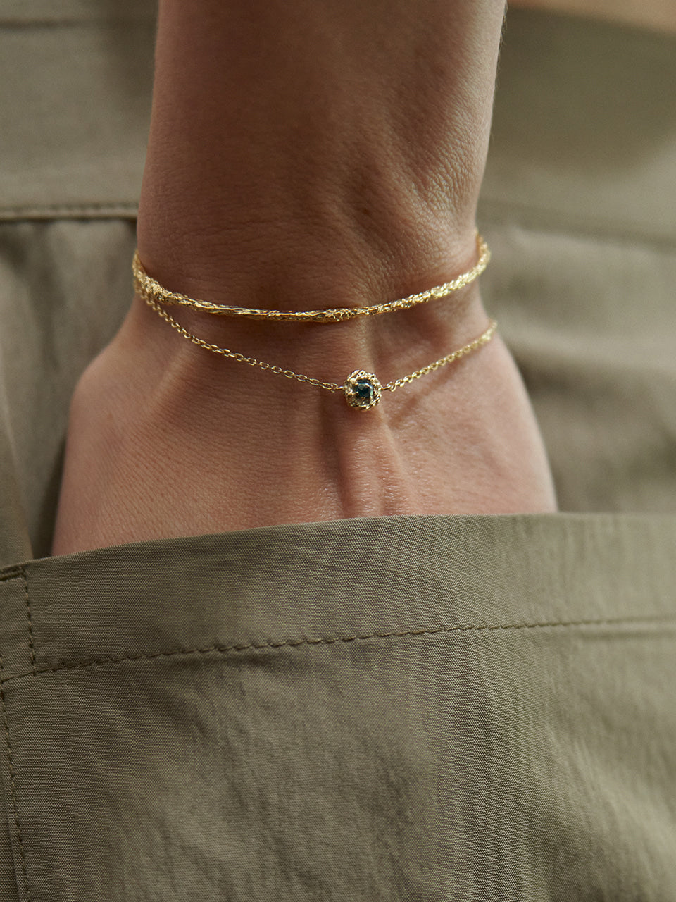 Sprout Bracelet (M) (rough diamond)