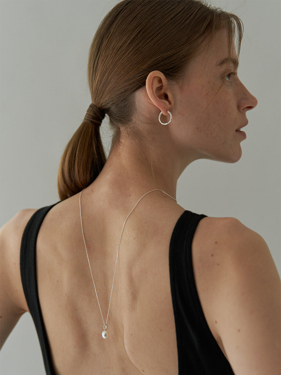 (14k) Twig Slim Earrings (S, M, L)