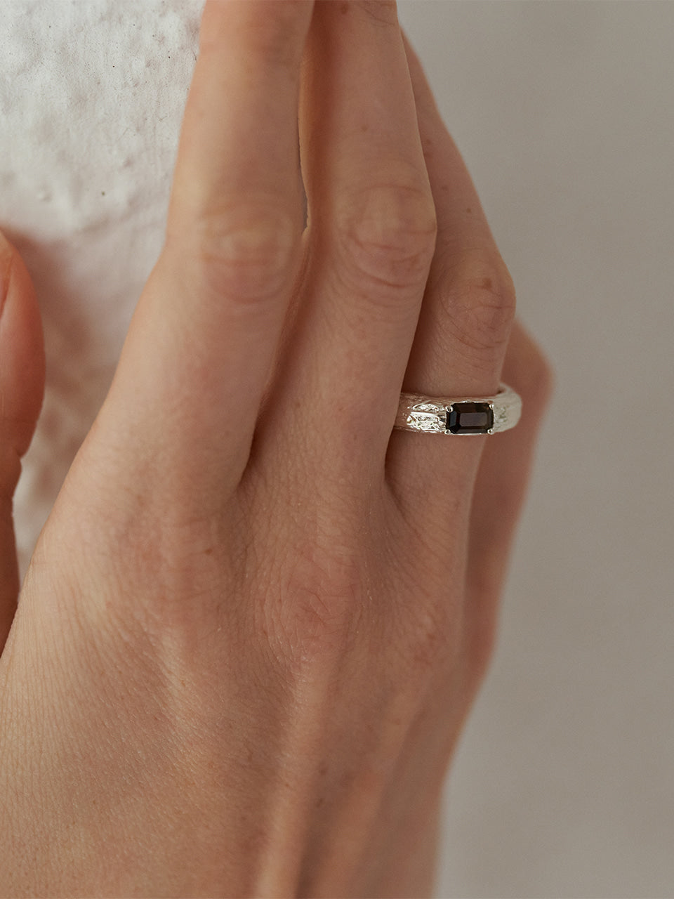 Twig Bold Ring (smoky quartz)