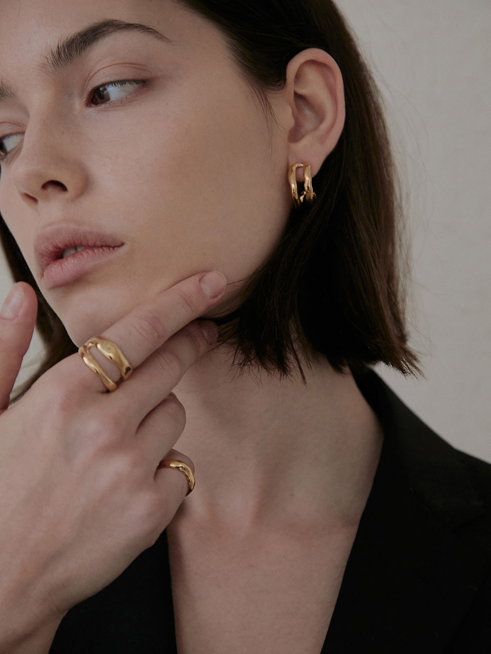 Line Ring Earrings