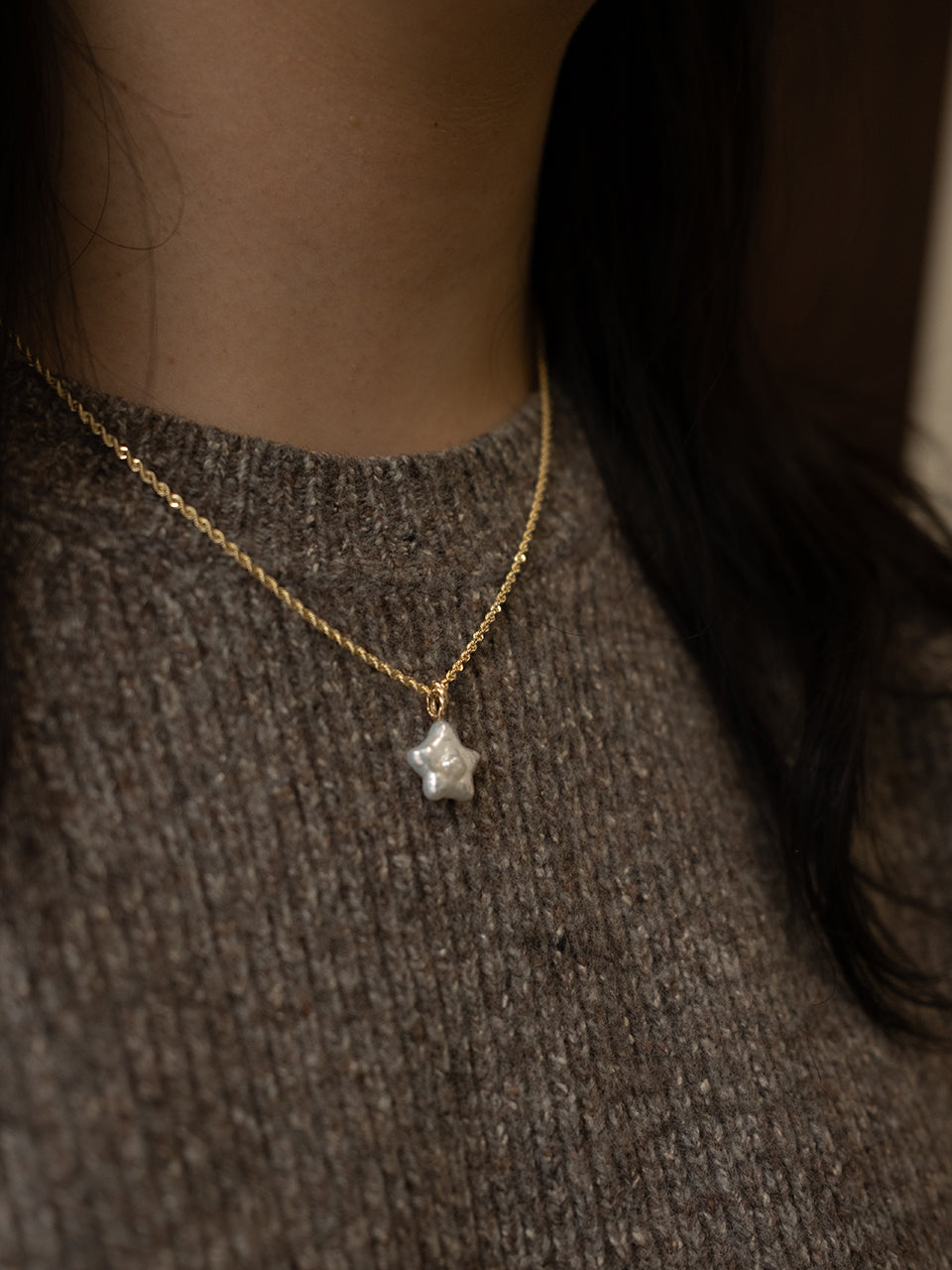 (14k) Pearl Pendant - Wish
