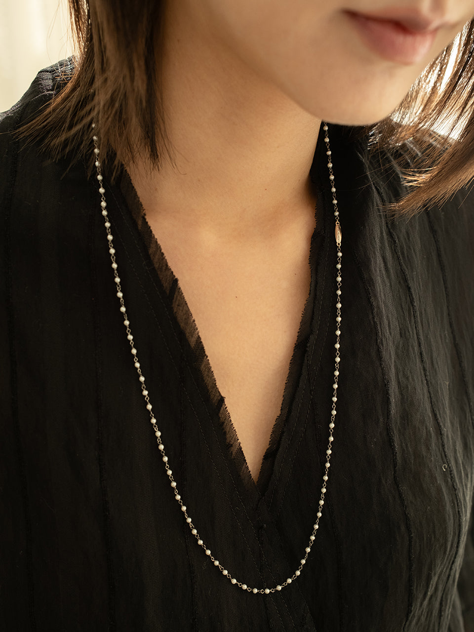 (14k) Pearl Link Necklace