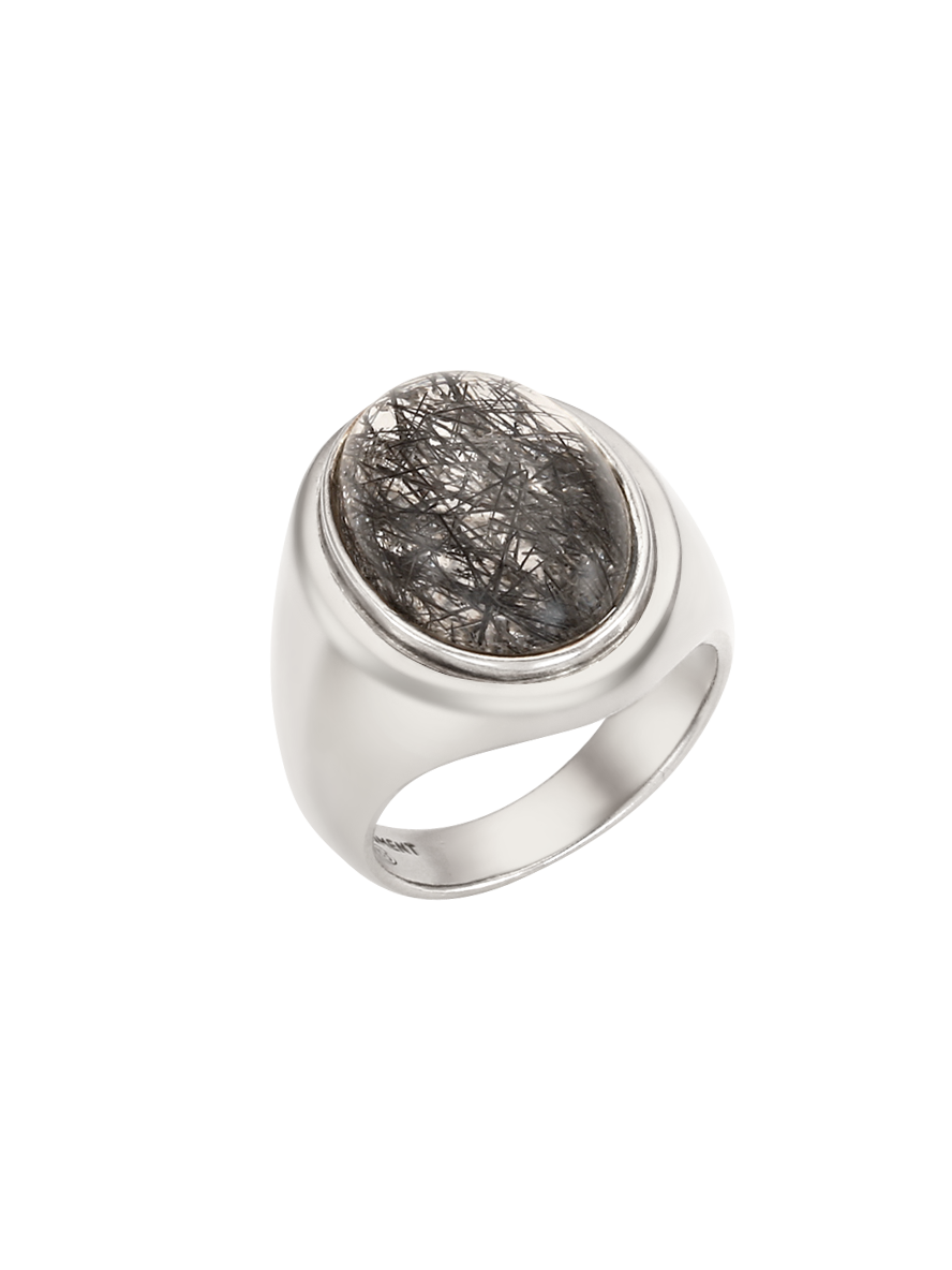 Torry Ring (Black Rutile Quartz)