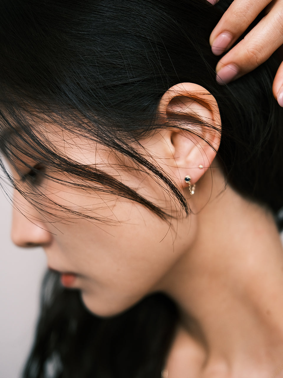 (14k) Log Chain Earrings