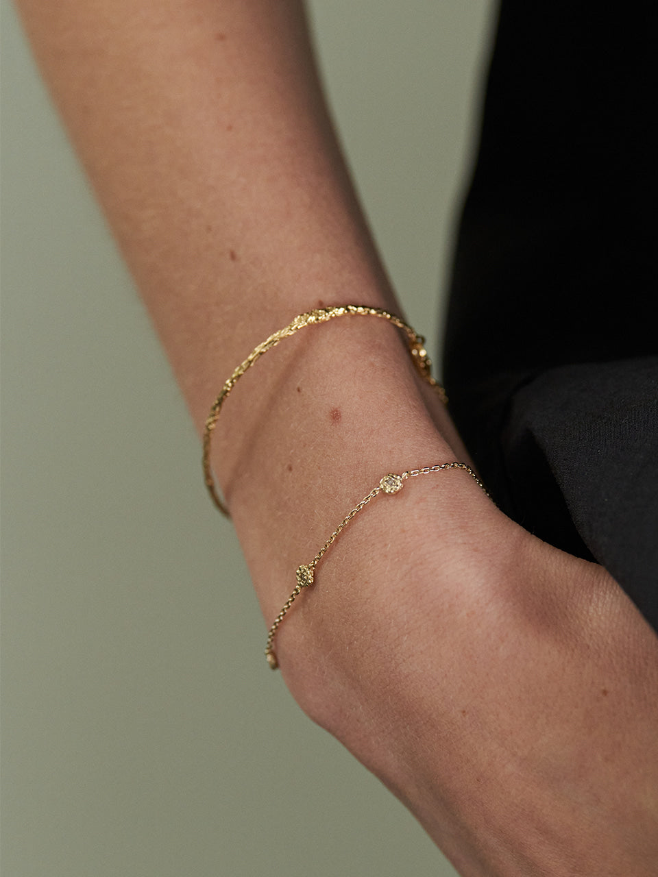 Sprout Bracelet (S) (3 cognac diamonds)