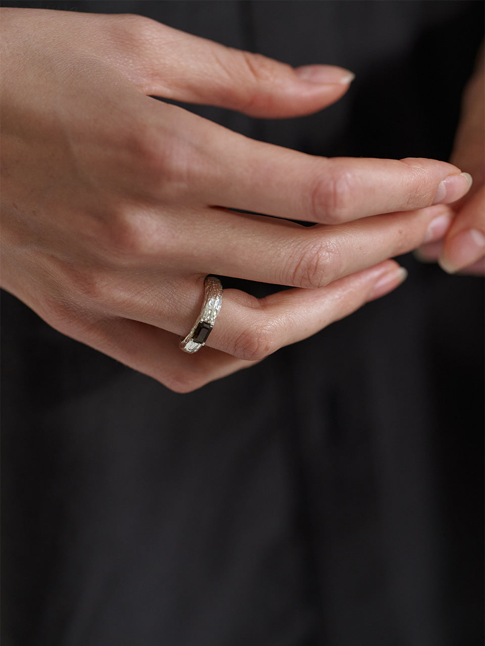 Twig Bold Ring (smoky quartz)