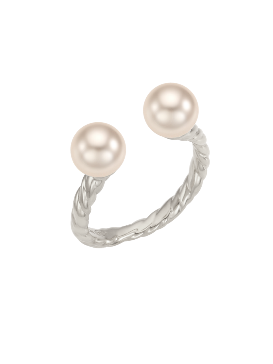 Carol Twin Pearl Open Ring