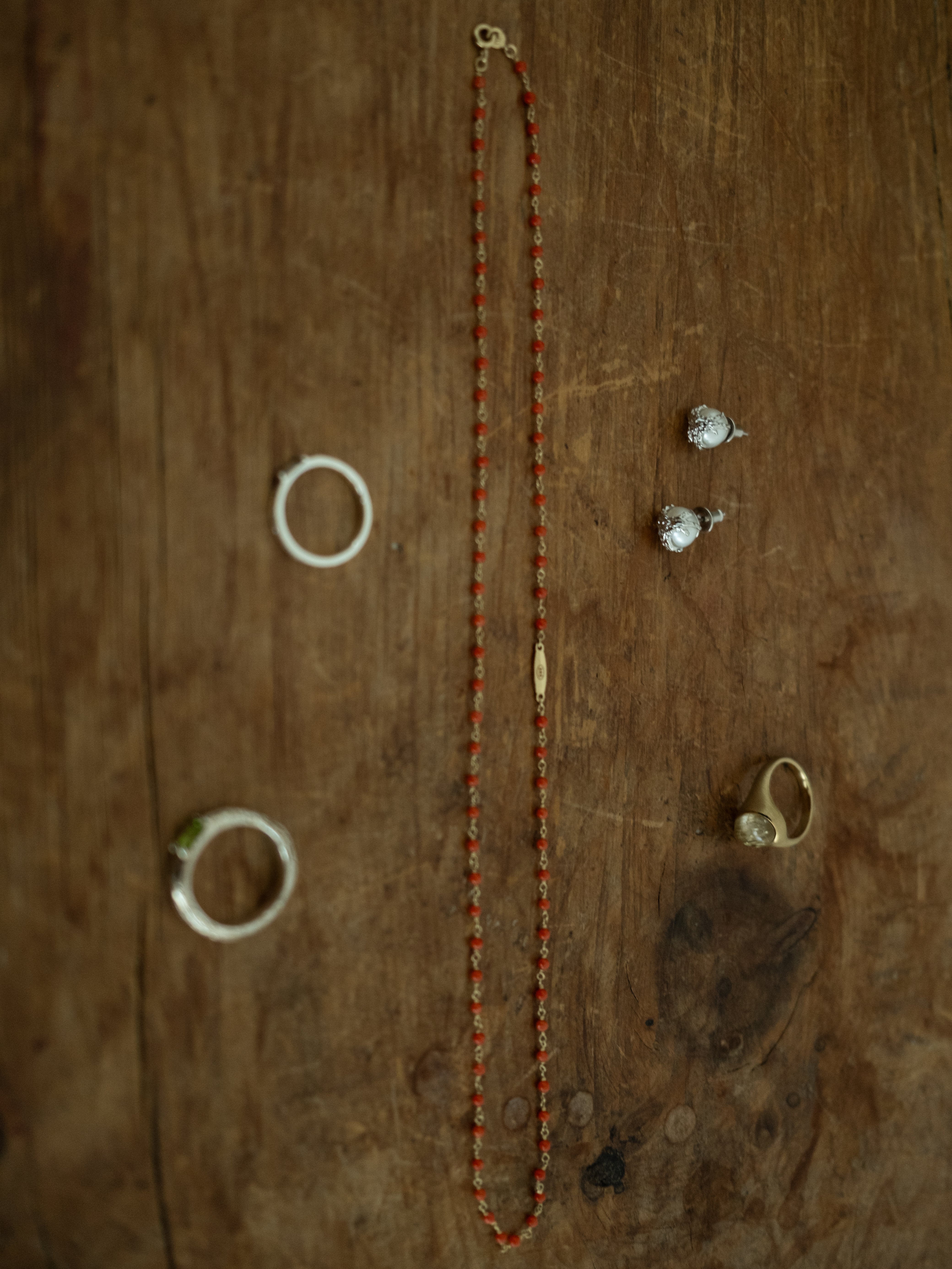 (14k) Coral Link Necklace