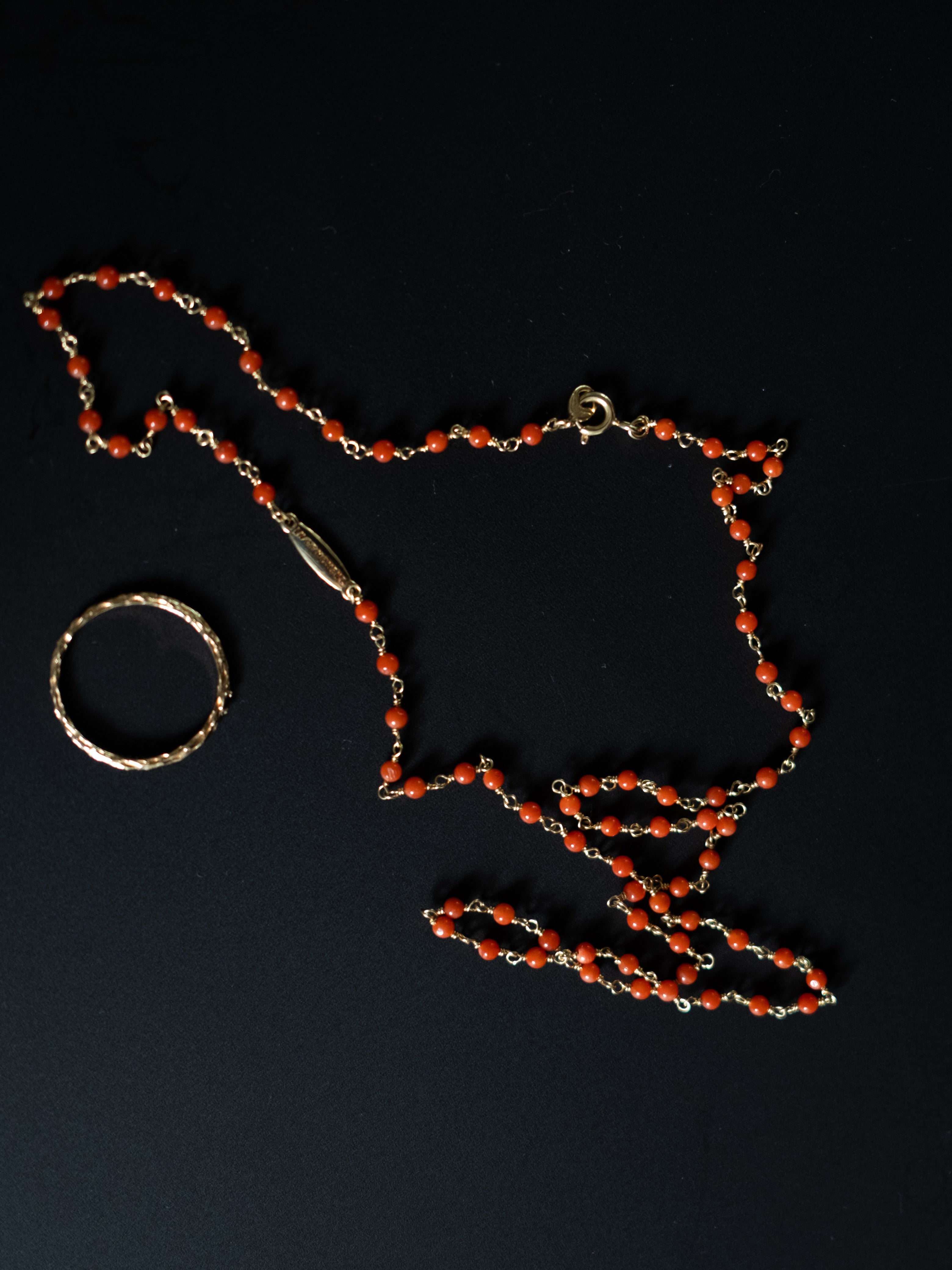 (14k) Coral Link Necklace