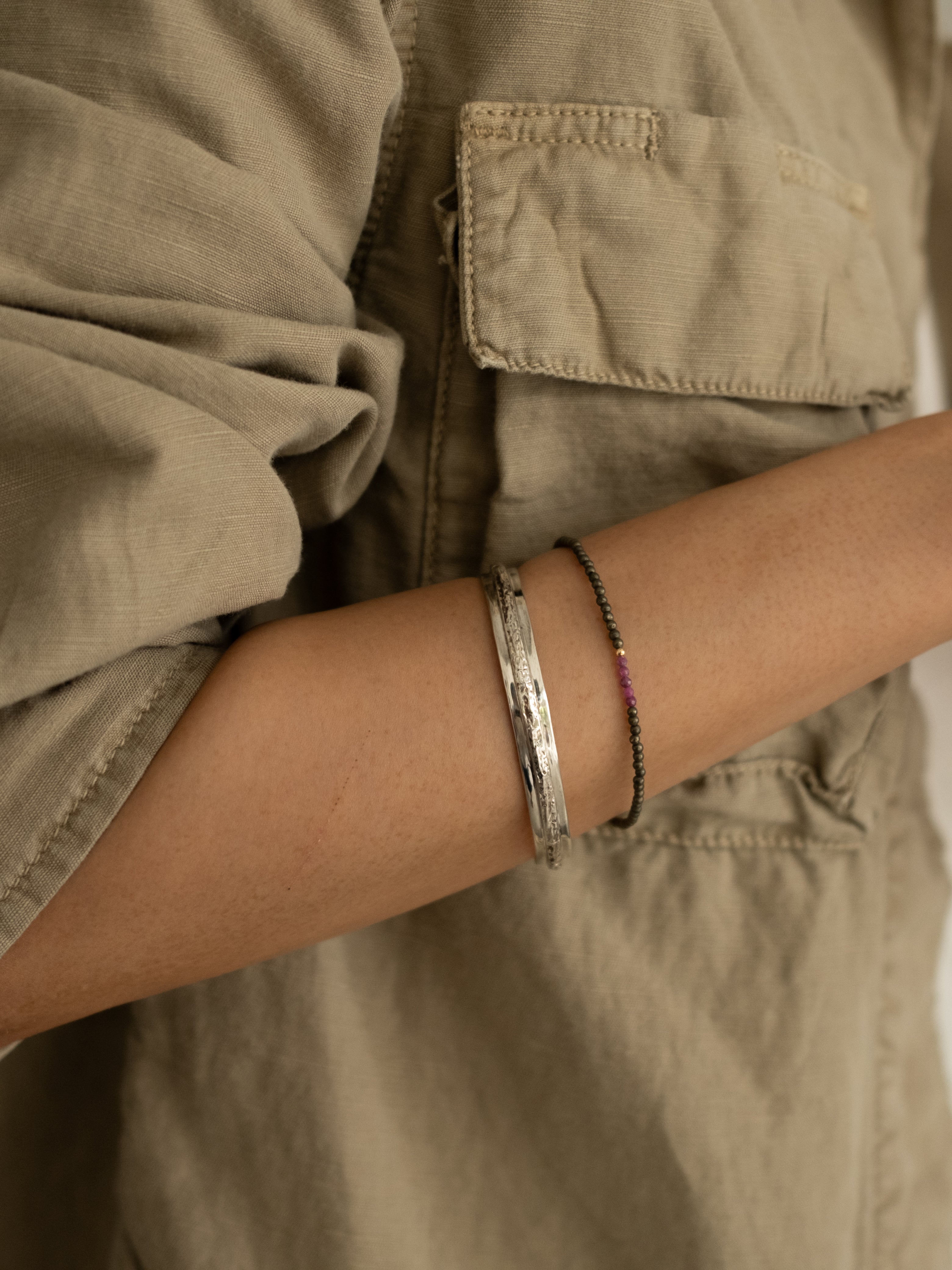 (14k) Margo Bracelet (ruby)