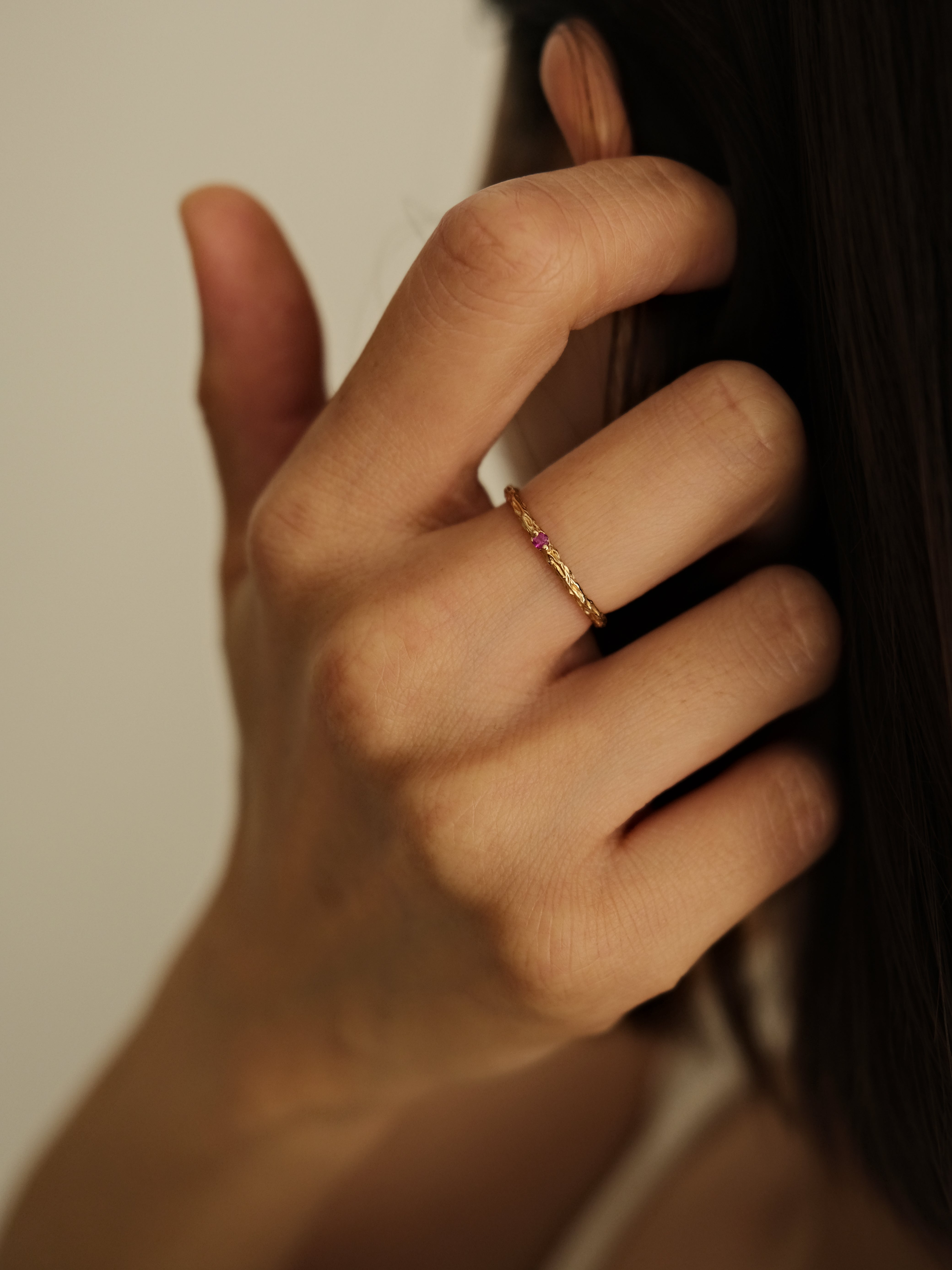 (14k) Twig Skinny Ring