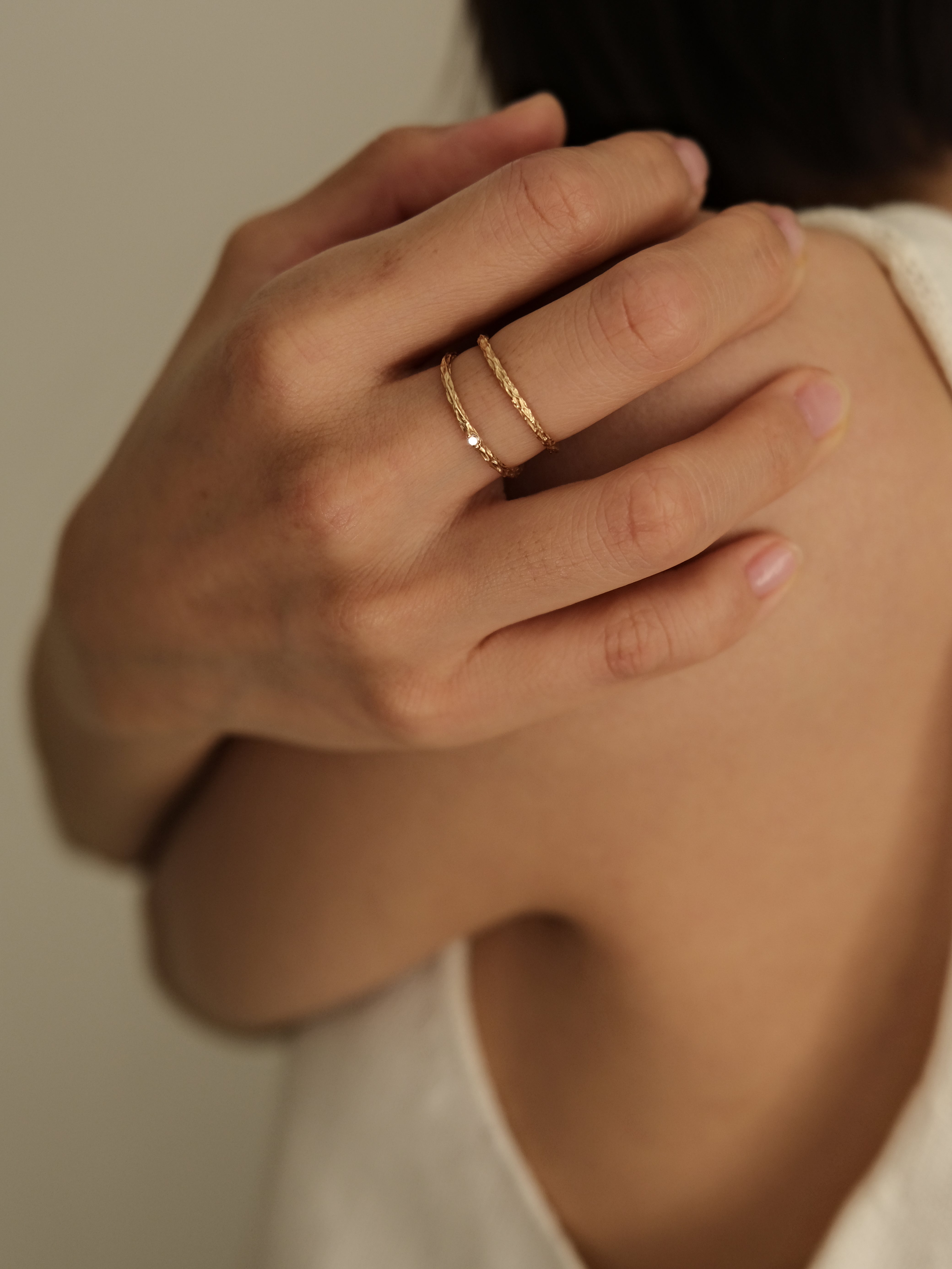 (14k) Twig Skinny Ring