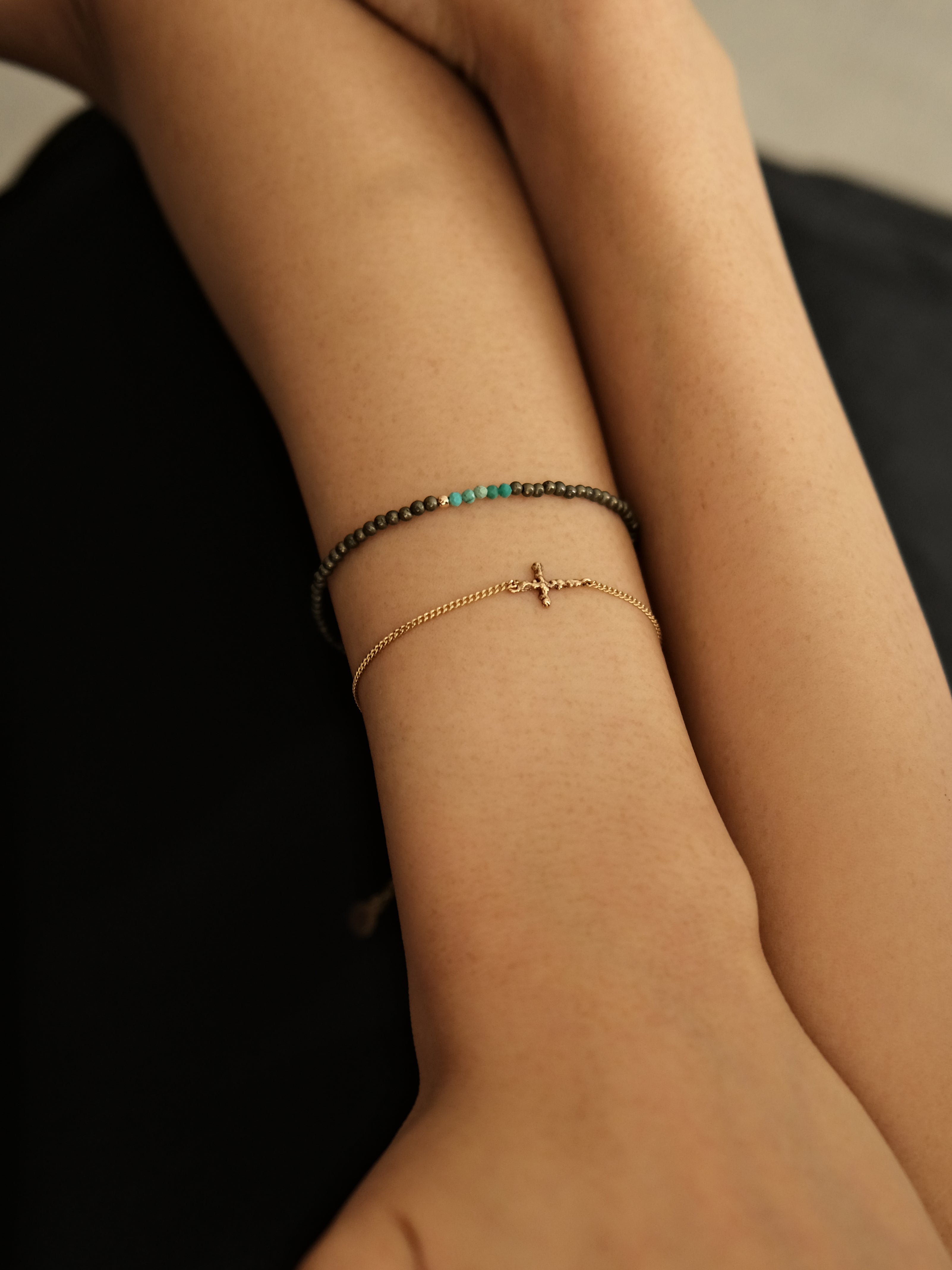 (14k) Margo Bracelet (turquoise)