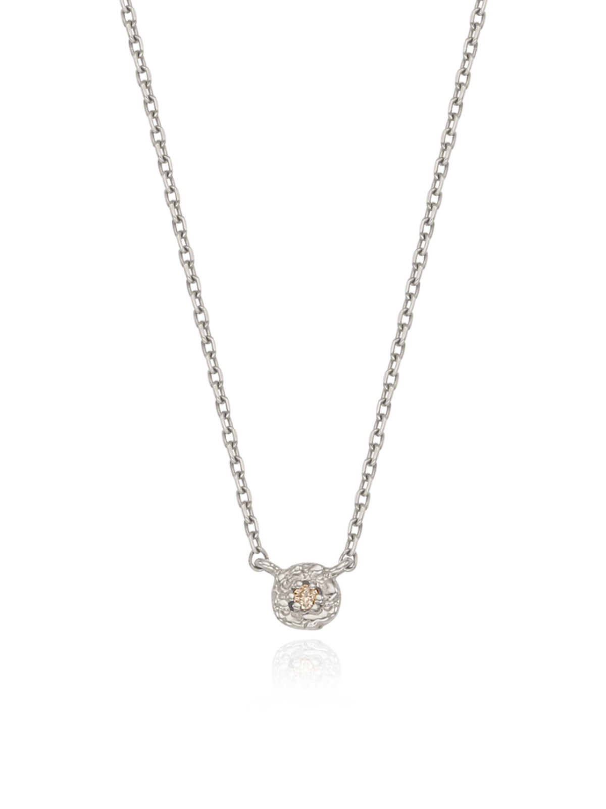 Sprout Necklace (S) (1 cognac diamond)