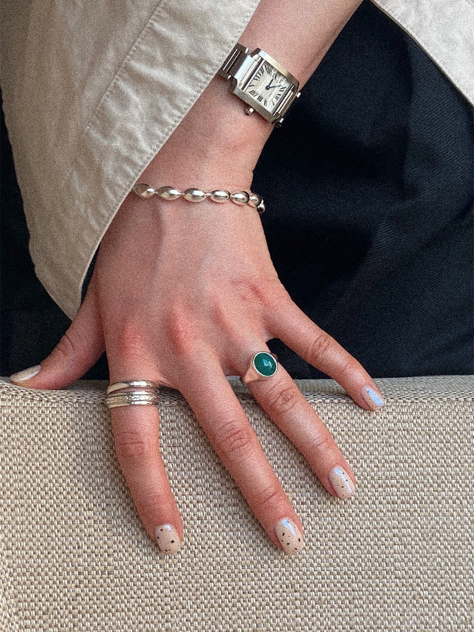 Merry Ring (Green Chalcedony)