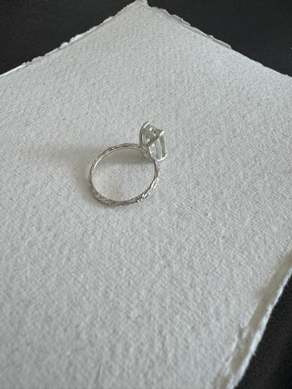 Cotton Candy Ring (green quartz)