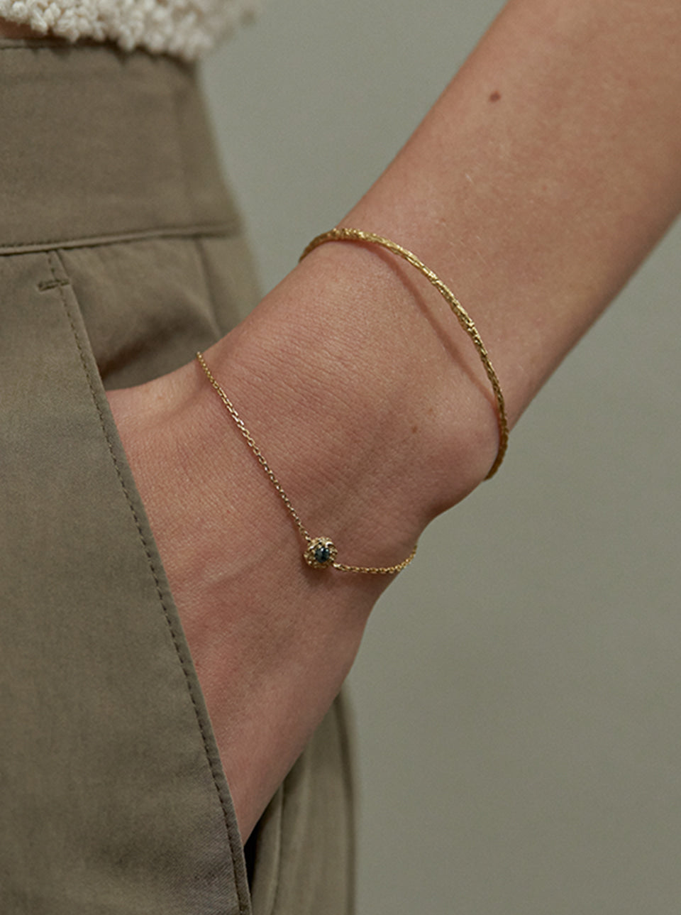 (14k) Twig Slim Bracelet