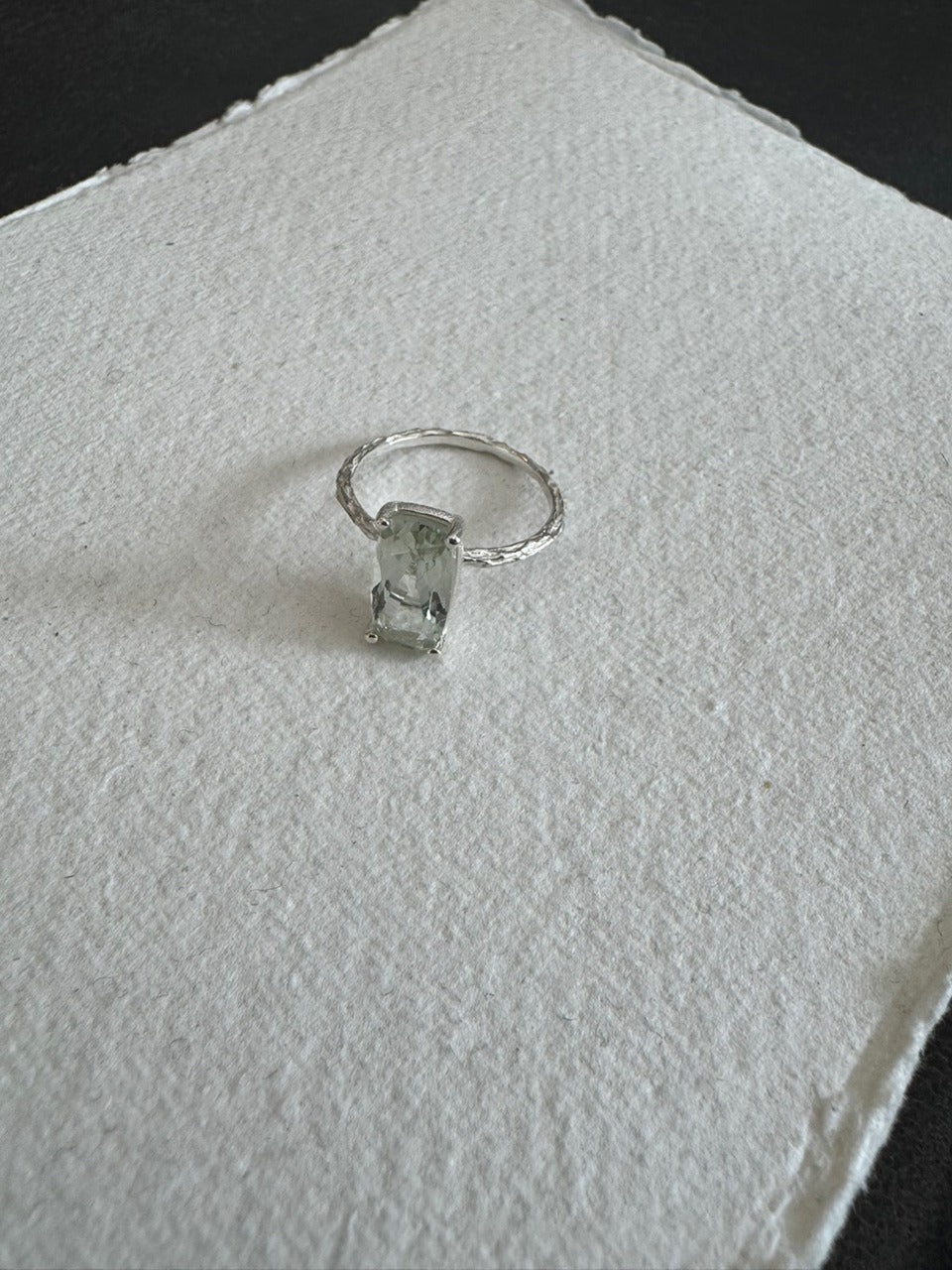 Cotton Candy Ring (green quartz)