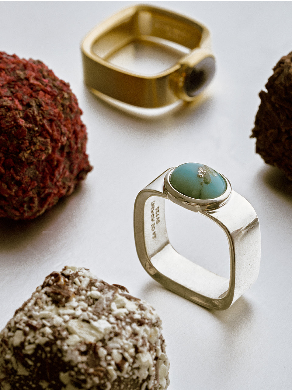 Valentine Square Ring (turquoise)