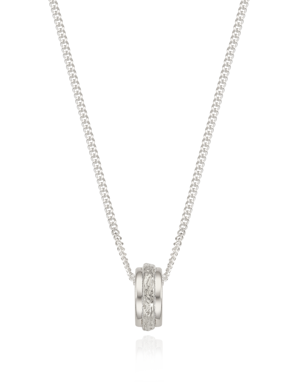 Mild Twig Ring Necklace (curb chain)