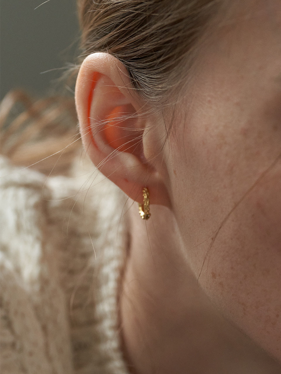 (14k) Twig Slim Earrings (S, M, L)