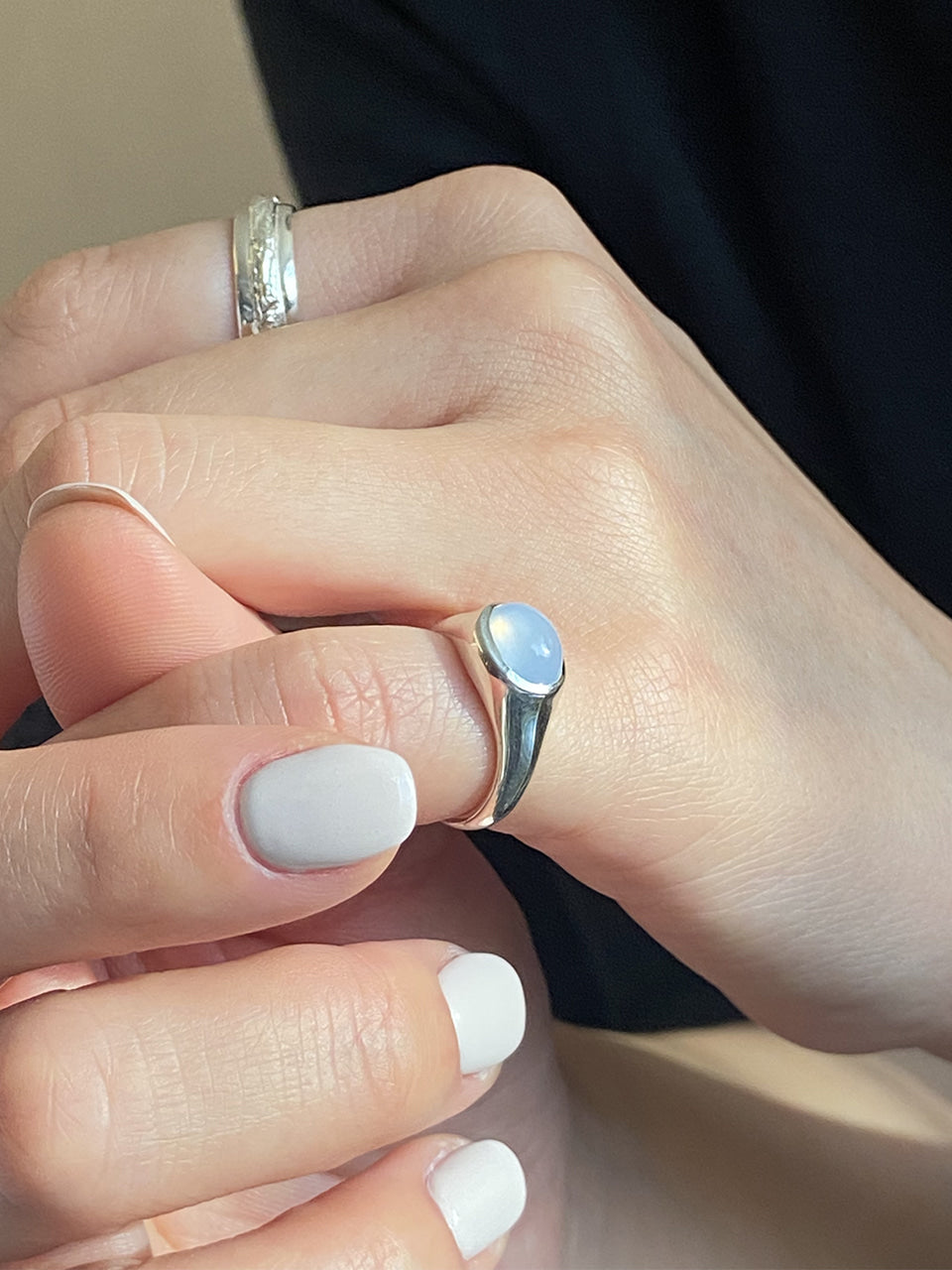 Jolly Ring (Blue Chalcedony)