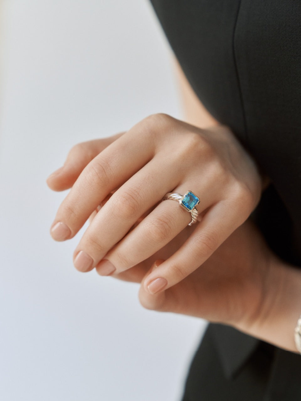New Wave Stone Ring - Blue Topaz
