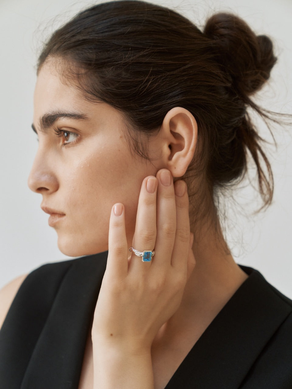 New Wave Stone Ring - Blue Topaz
