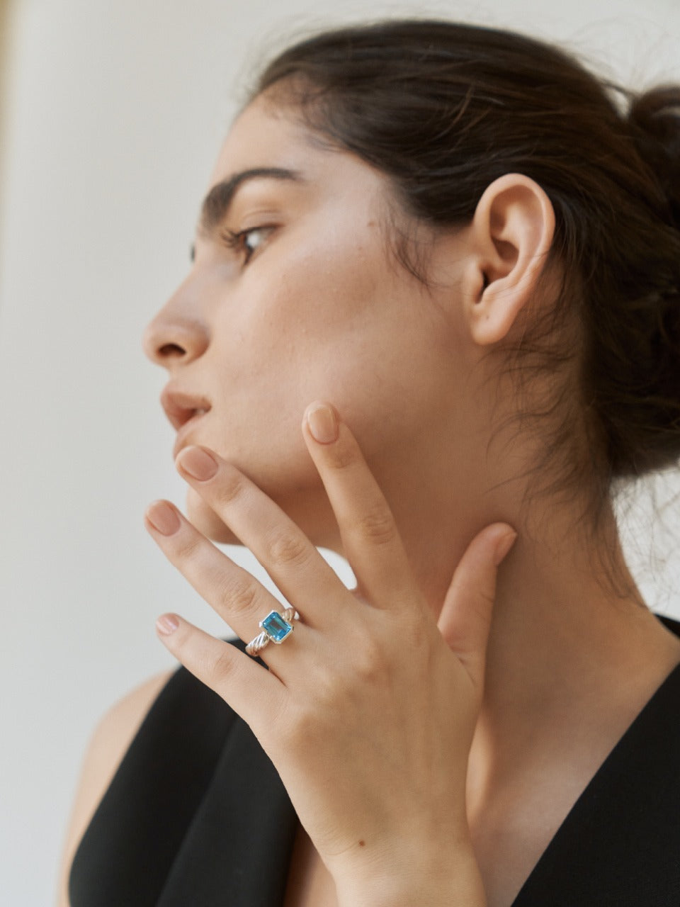 New Wave Stone Ring - Blue Topaz