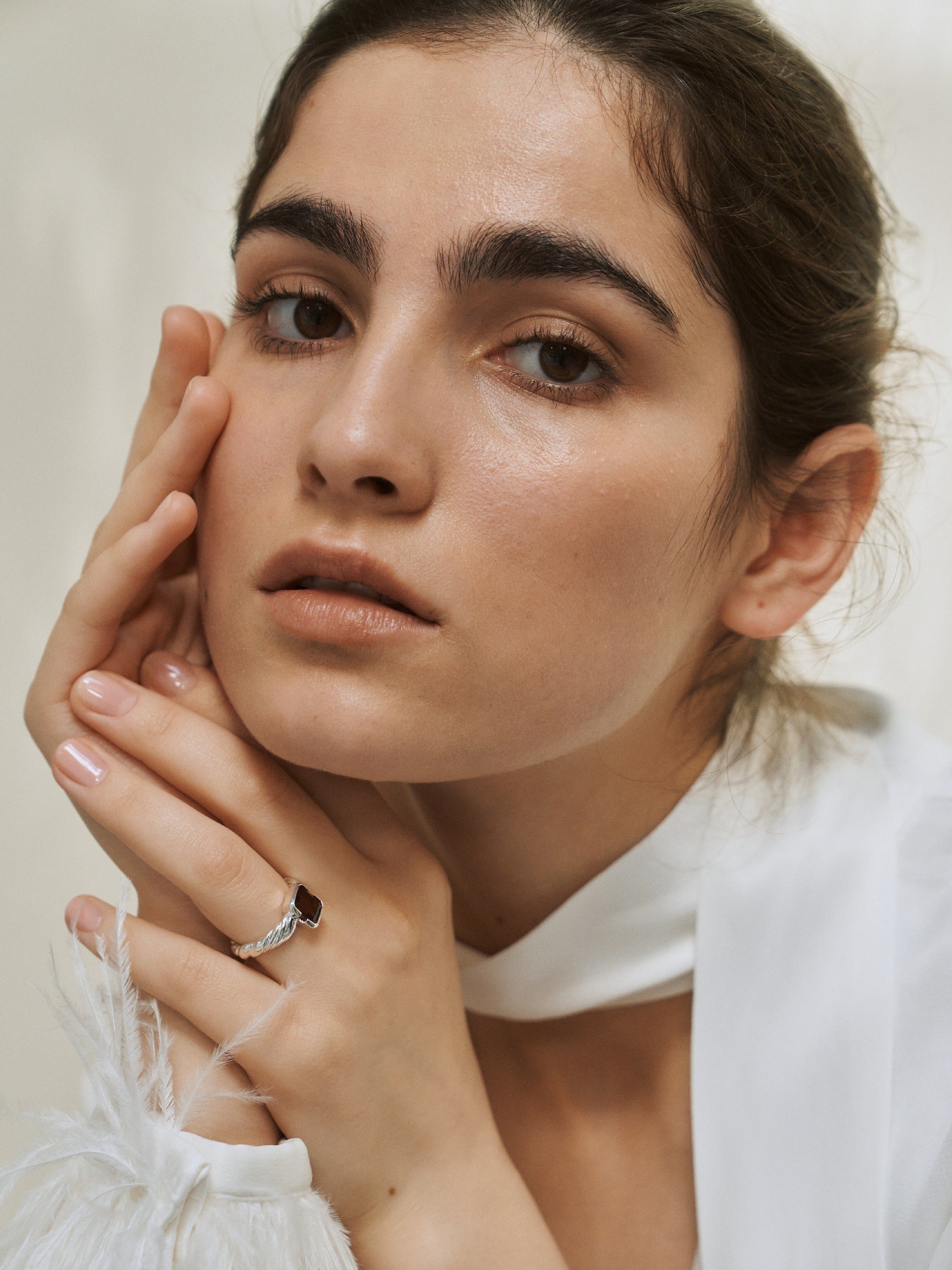 New Wave Stone Ring - Garnet