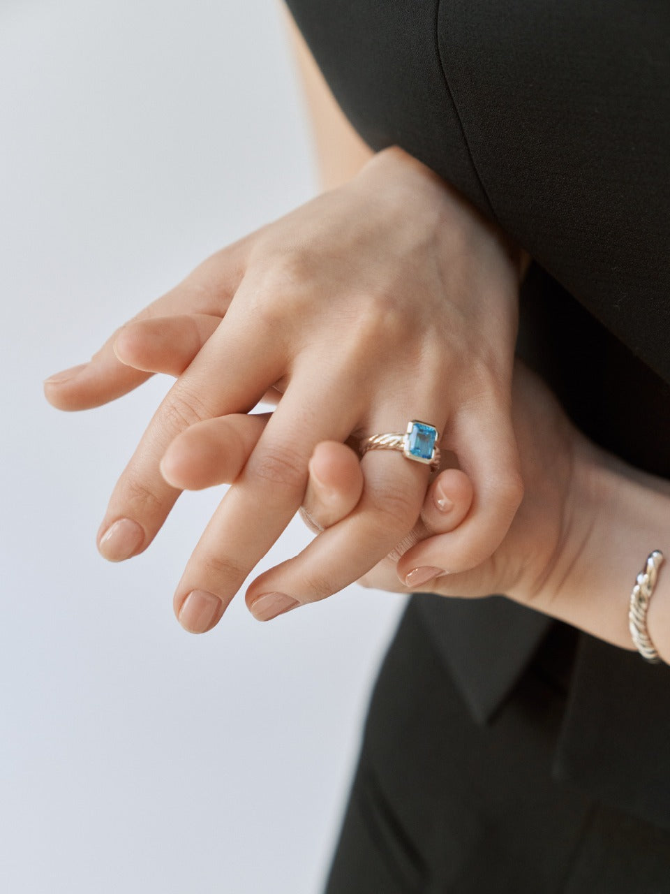 New Wave Stone Ring - Blue Topaz