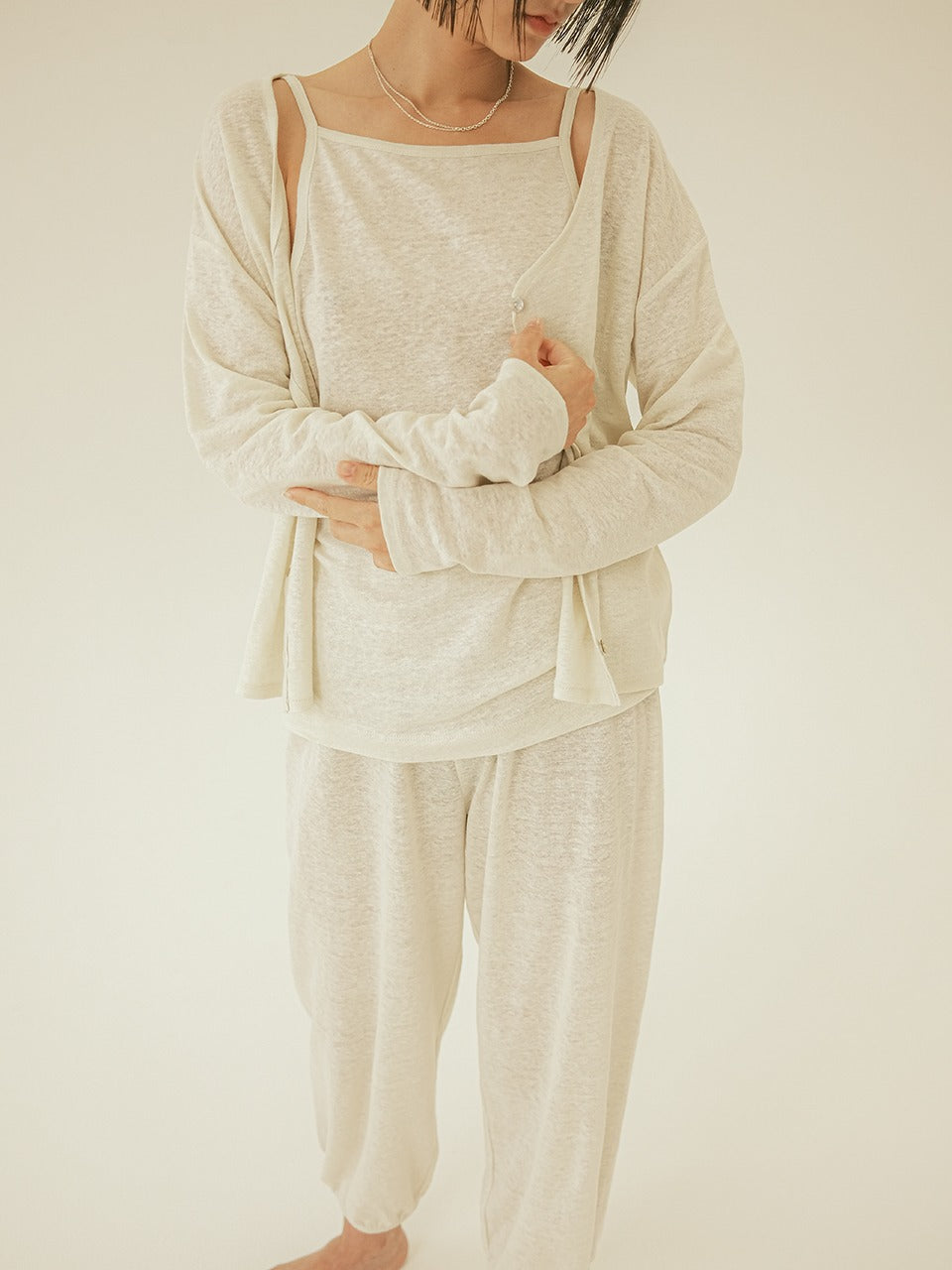 Natural Linen Cardigan