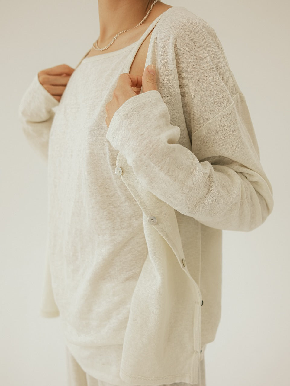Natural Linen Cardigan