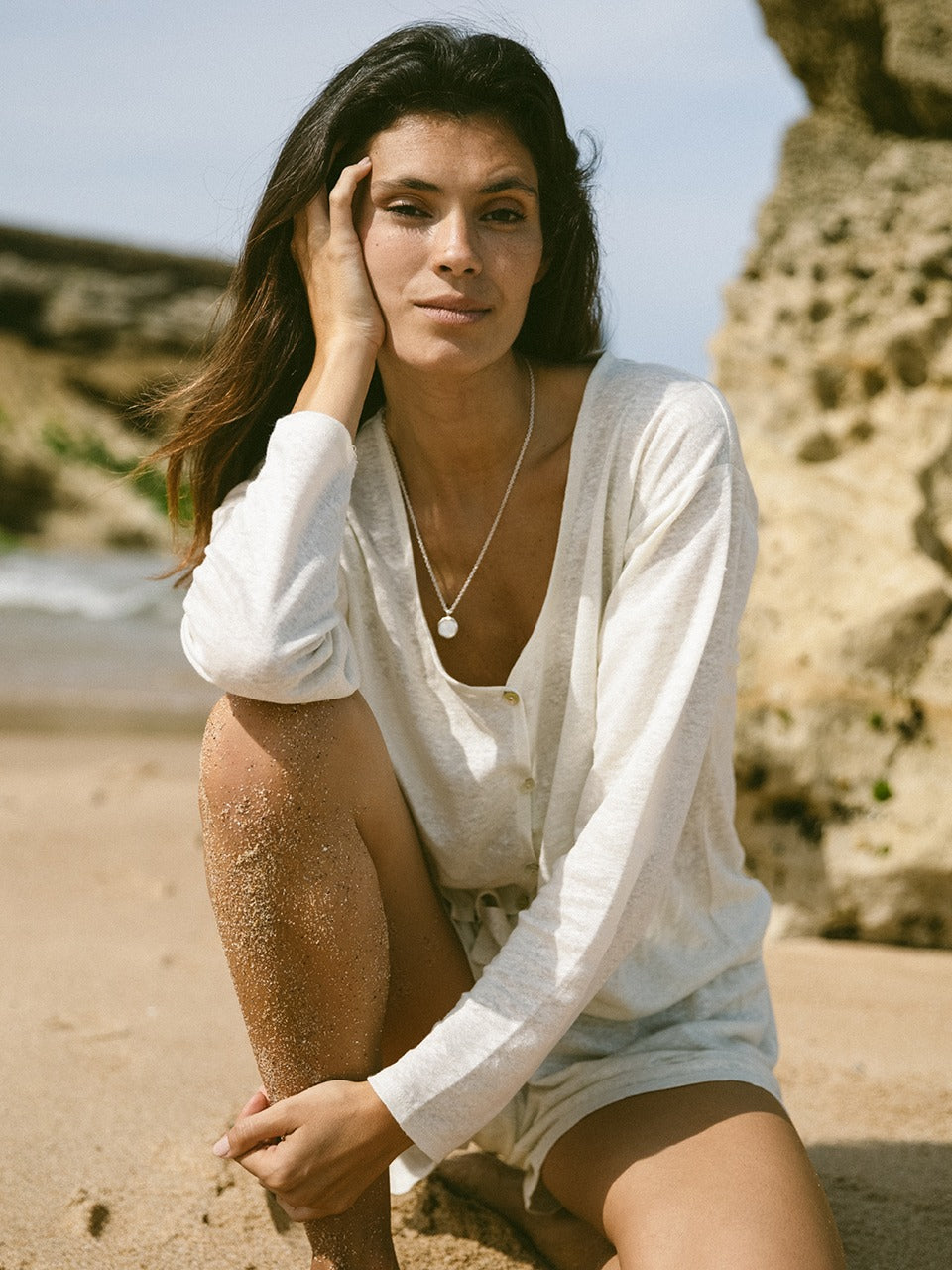 Natural Linen Shorts