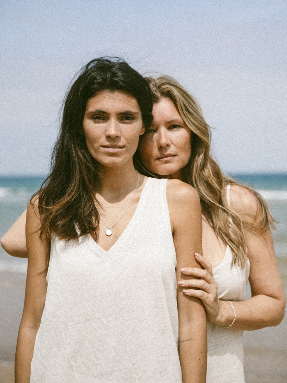 Natural Linen V-neck Tank