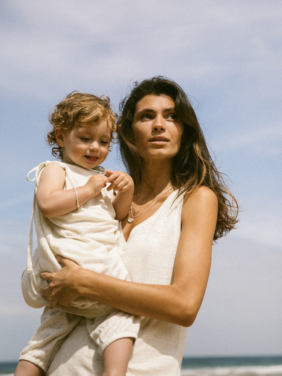 Natural Linen V-neck Tank