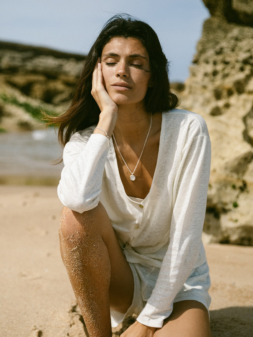 Natural Linen Cardigan
