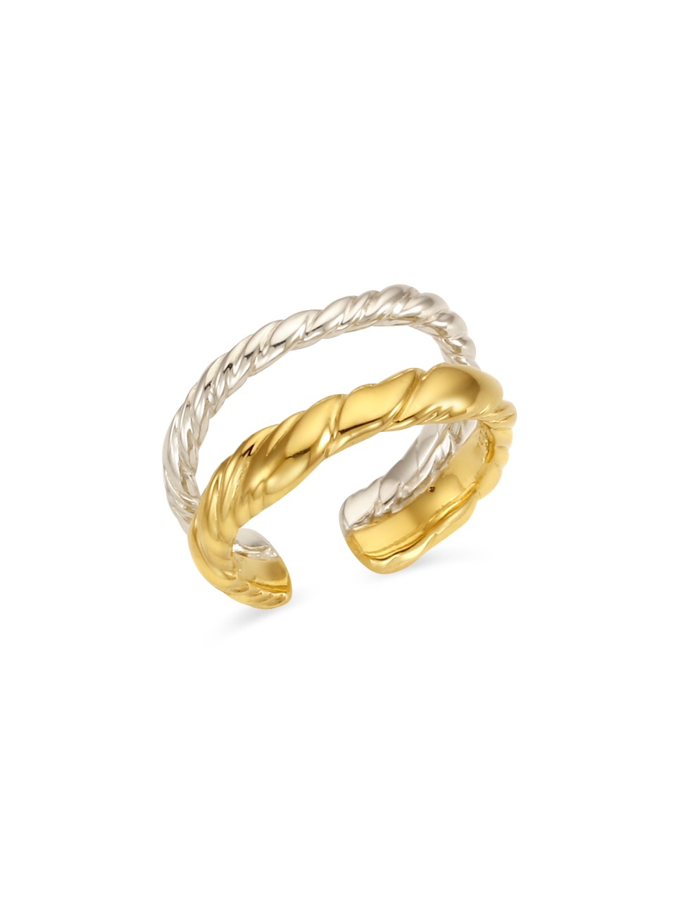 Swirling Double Line Ring