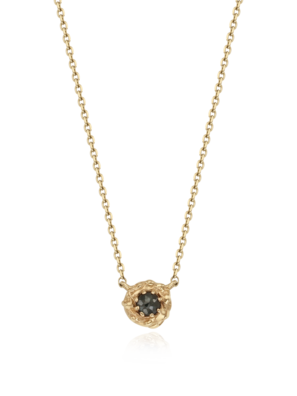 (14k) Sprout Necklace (M) (rough diamond)