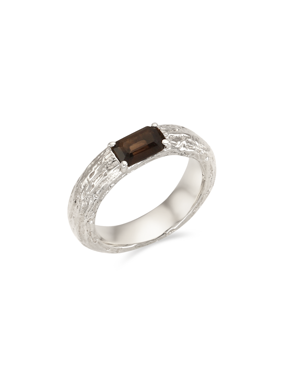 Twig Bold Ring (smoky quartz)