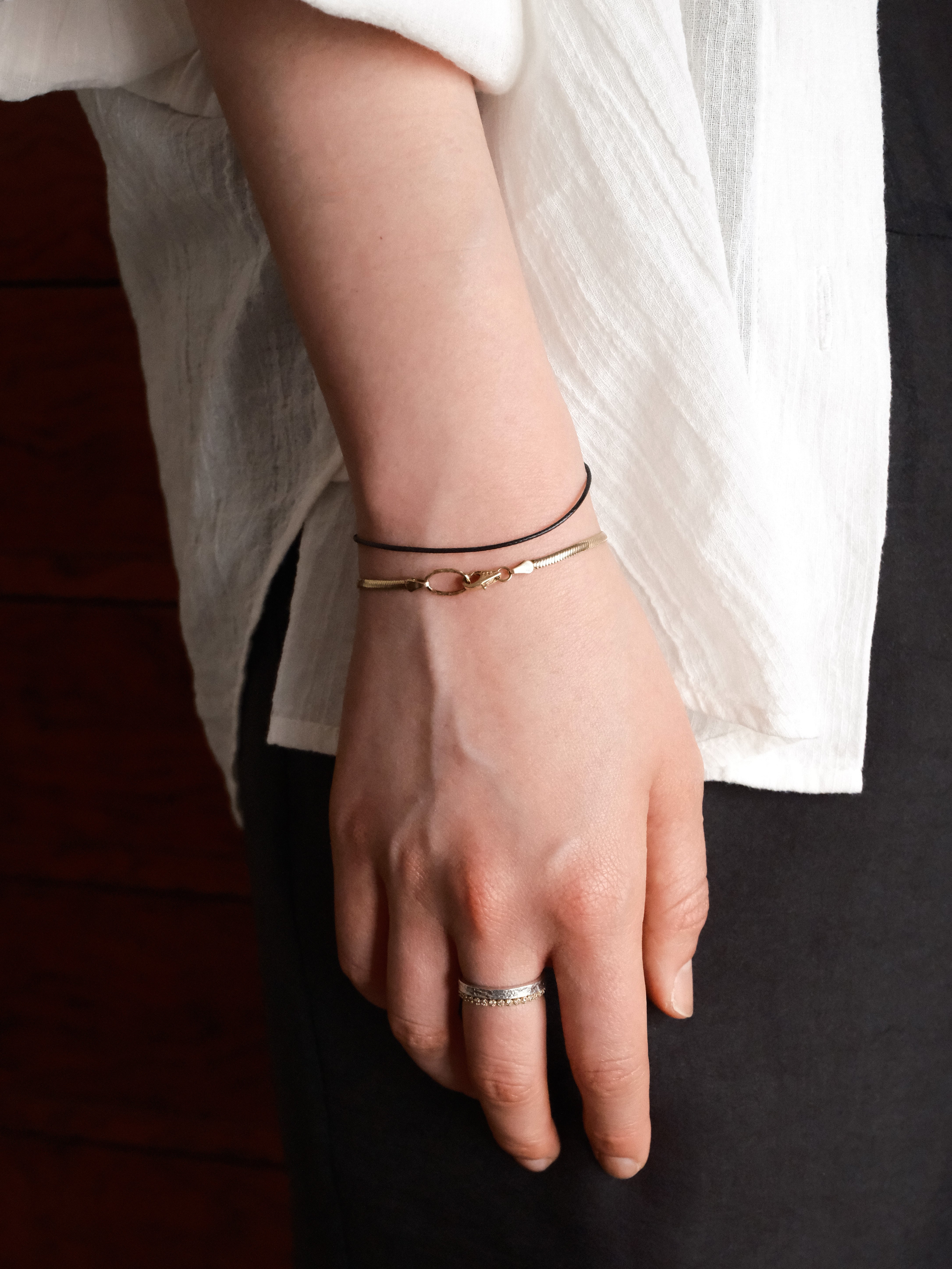 (14k) Liquid Line Bracelet