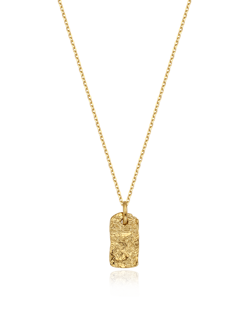 (14k) Twig Tag Necklace