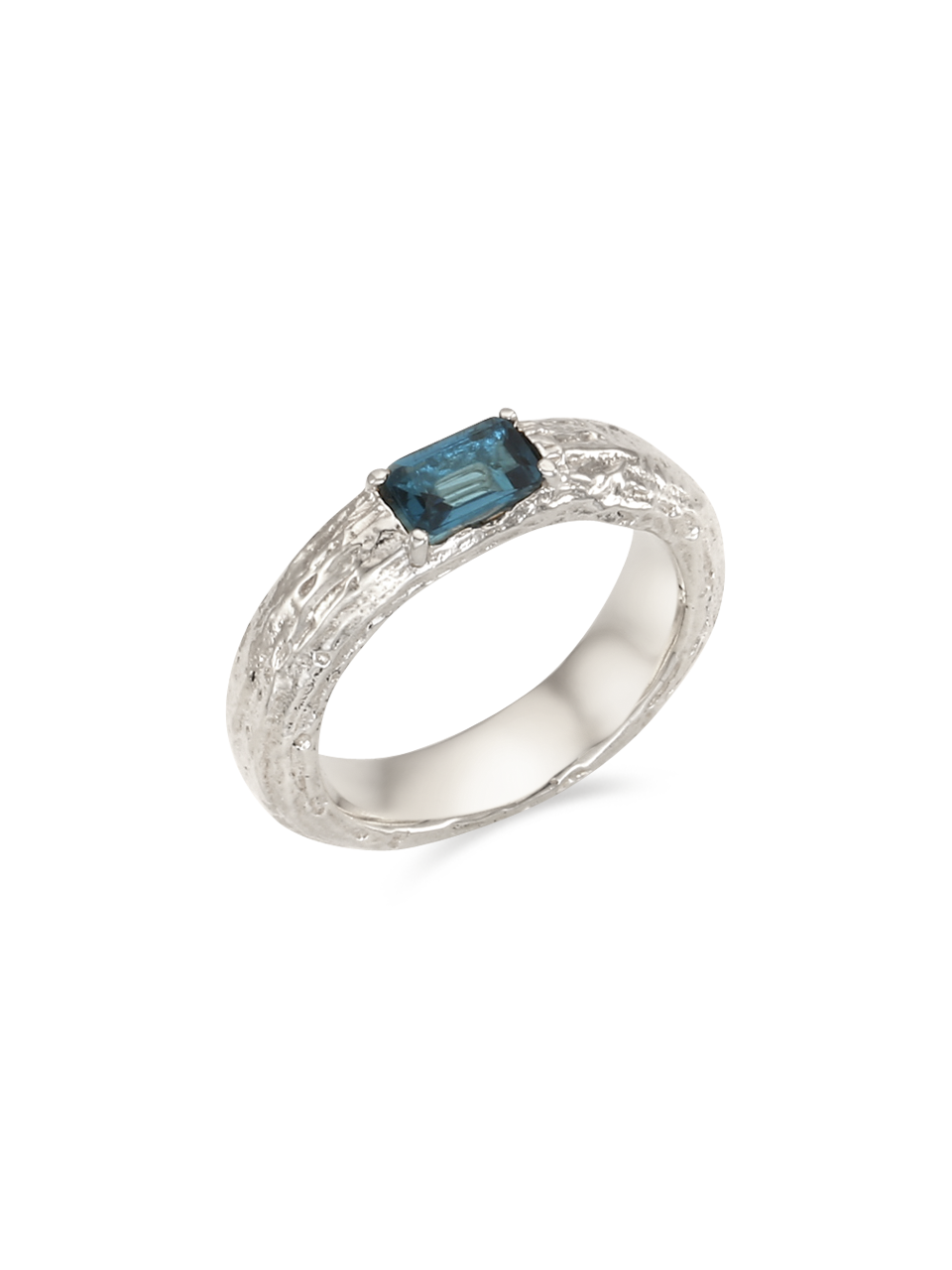Twig Bold Ring (london blue topaz)
