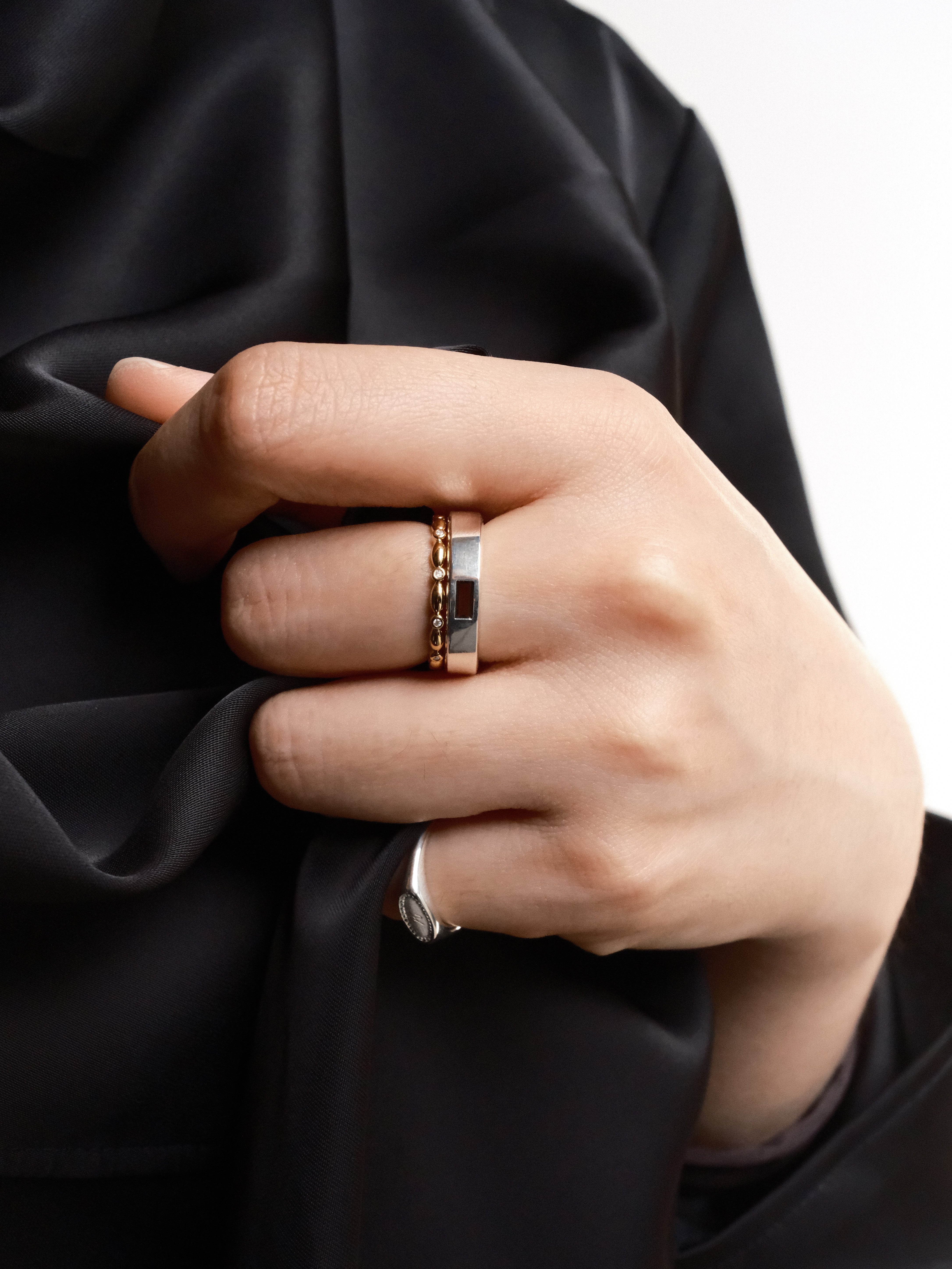 Baguette Focus Ring (smoky quartz)