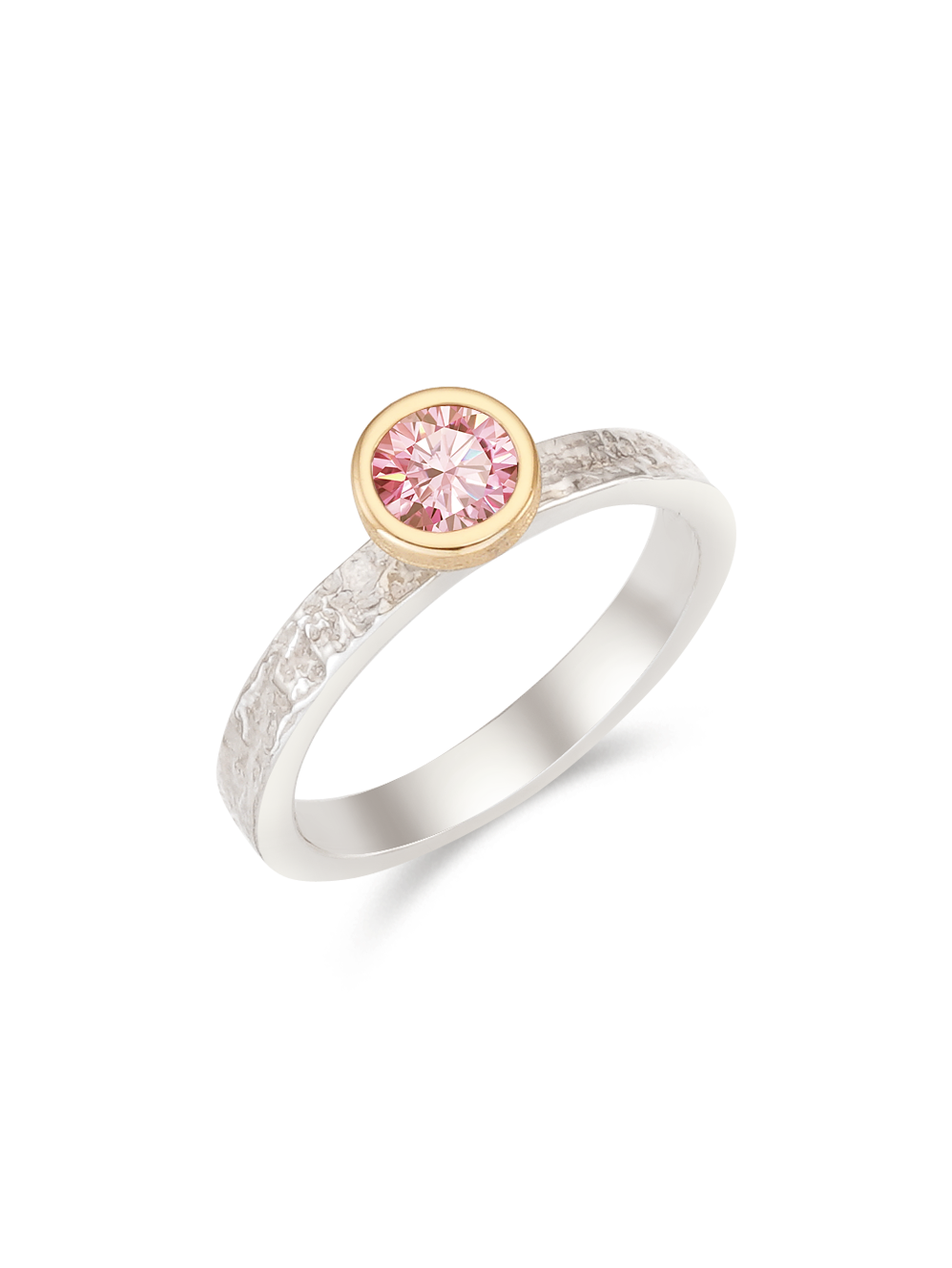 (14k) Twig Fermata Ring (pink tourmaline)