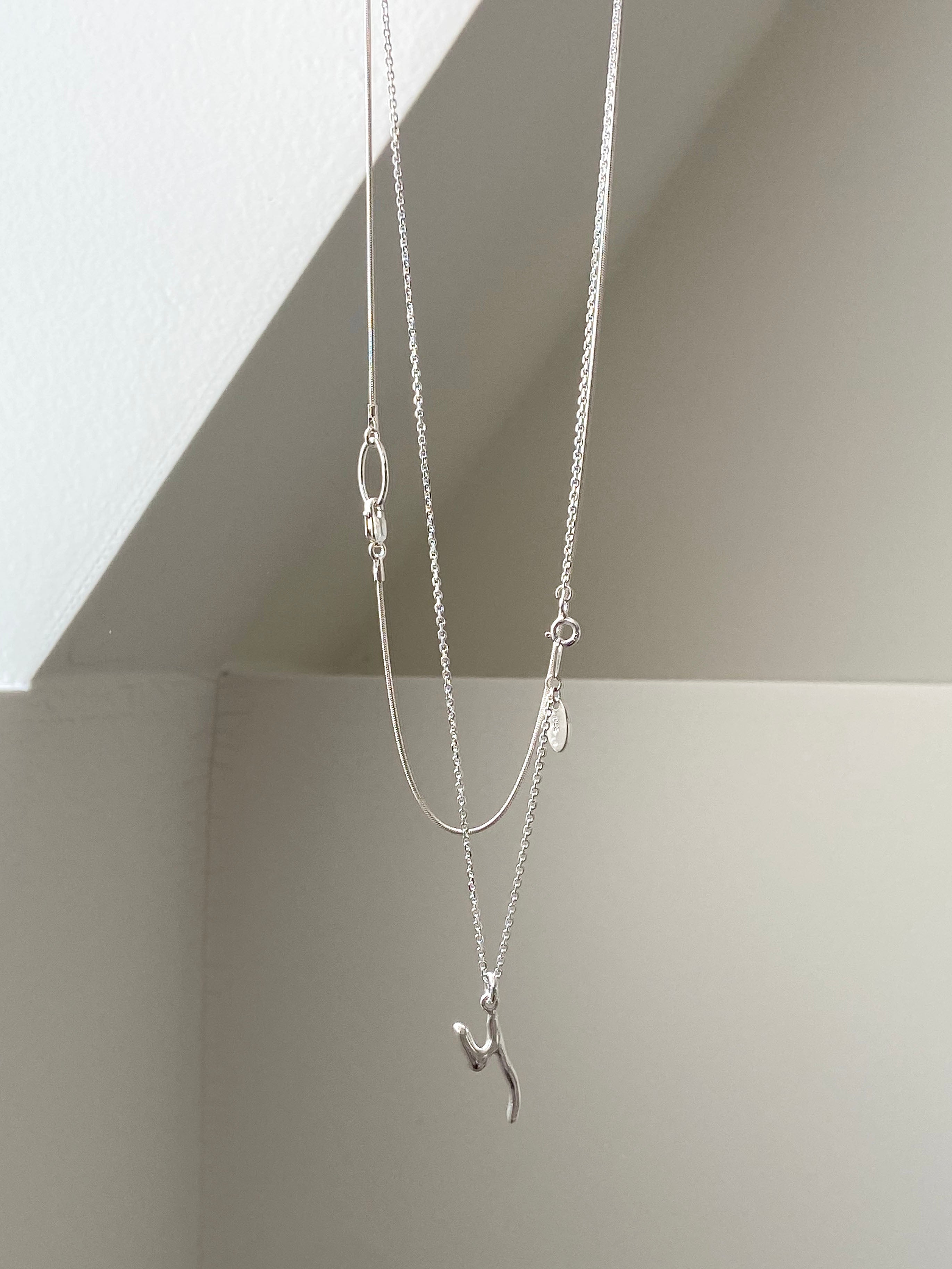 Initial Letter Necklace (thin chain)