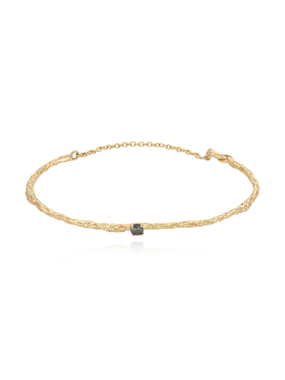 (14k) Twig Slim Bracelet (rough diamond)
