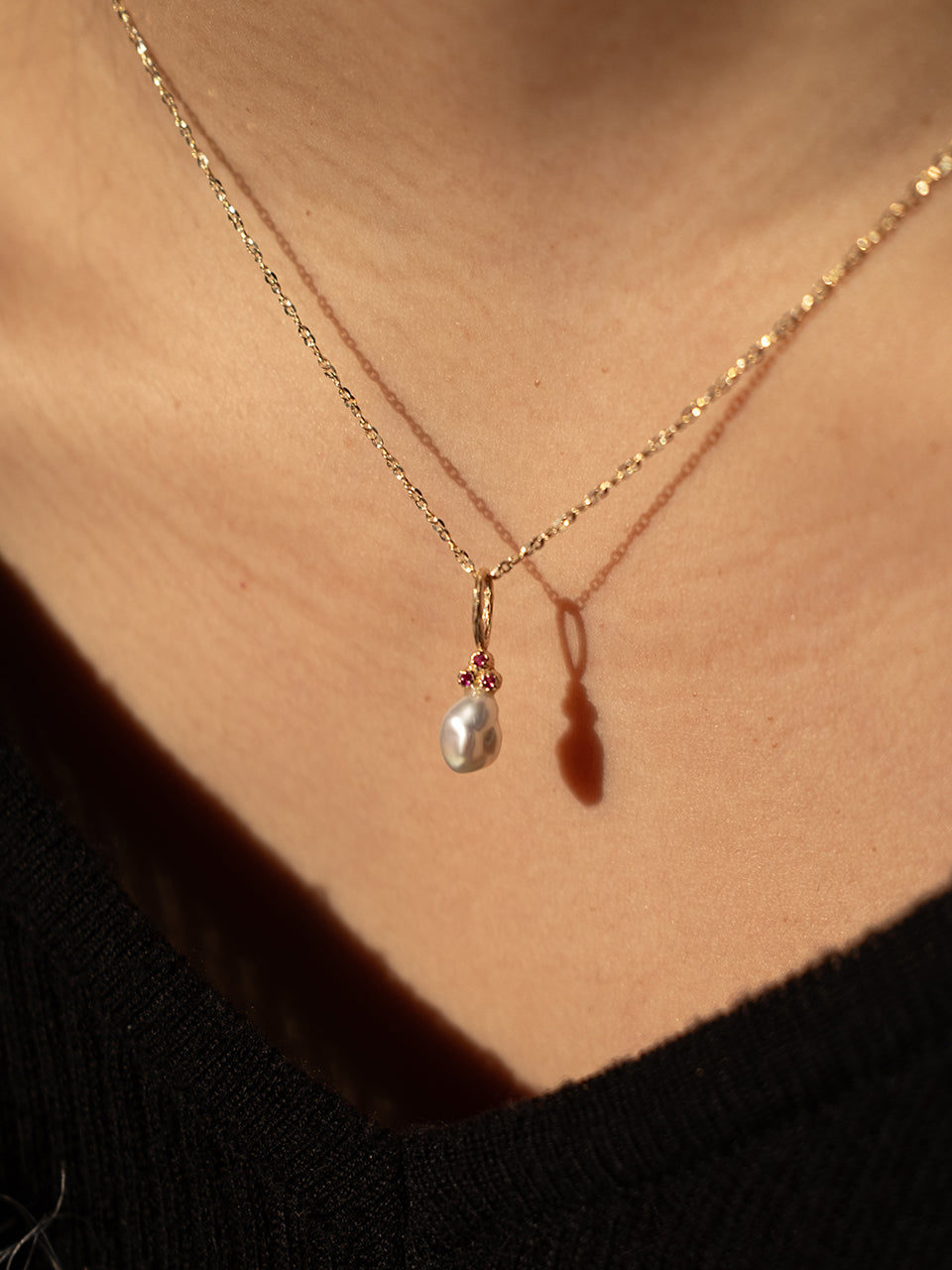 (14k) Pearl Pendant - Happiness